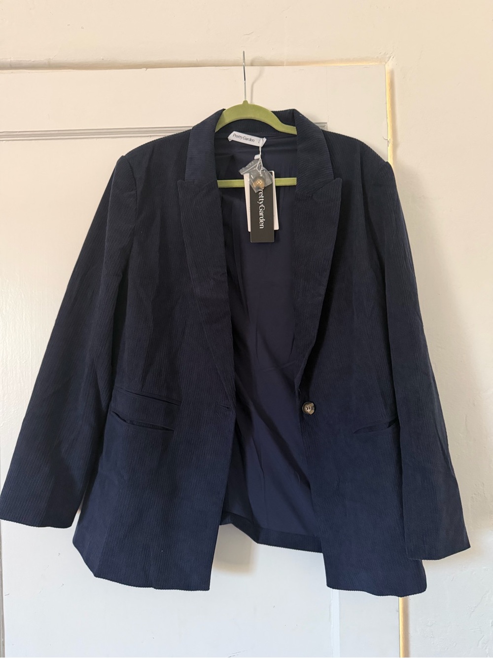Women's Navy Corduroy Blazer